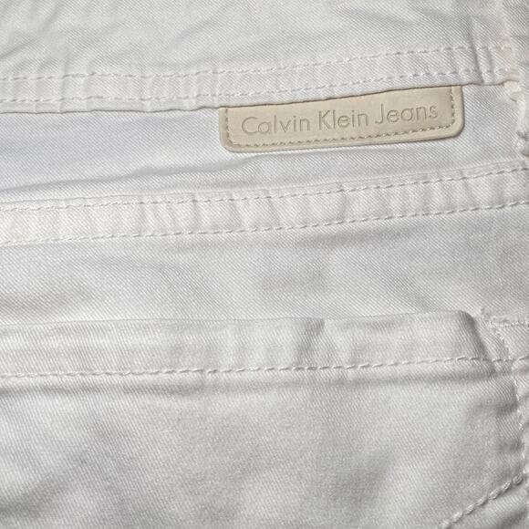 Calvin Klein White Skinny Cropped Jeans - Size 8 - Picture 9 of 13